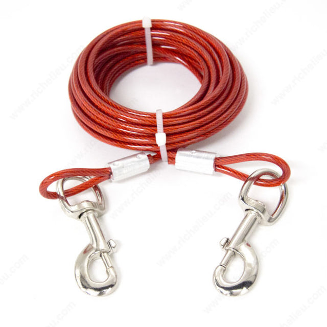 KingChain 644181 PVC Coated Dog Tie-Out, 1/8 in, 184 lb