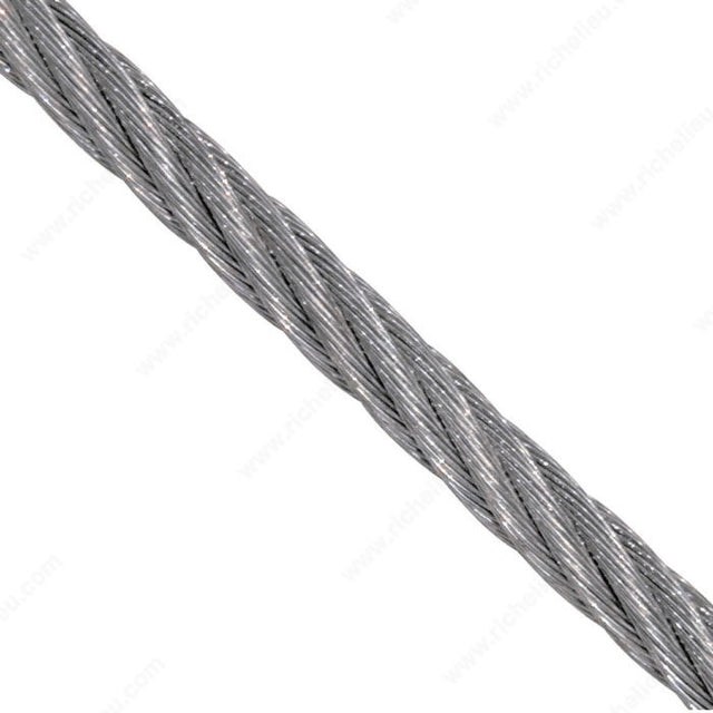 KingChain 363811 Galvanized Wire Rope, 7 x 19, Tub, 25 ft, 3/16 in, 850 lb