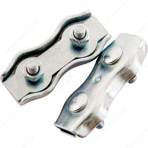 KingChain 965631 Double Wire Zinc Rope Clamp, 2 / Card, 1/8 in