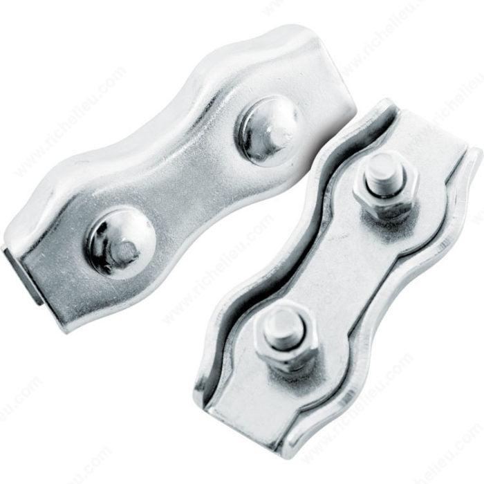 KingChain 159890 Double Wire Stainless Steel Rope Clamp, 1/8 in