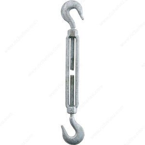 KingChain 179730 Galvanized Hook-Hook Long Turnbuckle, 4 1/2 in, 5/16 in