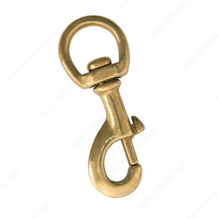 KingChain 487391 Bronze Round Swivel Eye Bolt Snap, Card, 3/4 in, 26 lb
