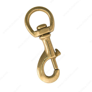 KingChain 487391 Bronze Round Swivel Eye Bolt Snap, Card, 3/4 in, 26 lb