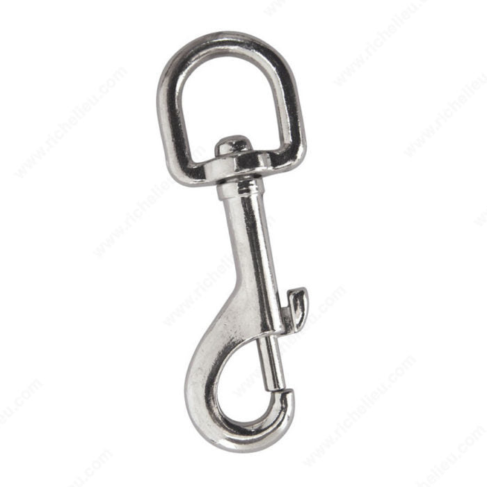 KingChain 165780 Stainless Steel Round Swivel Eye Bolt Snap, 3/8 in, 55 lb
