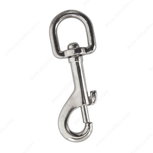 KingChain 165780 Stainless Steel Round Swivel Eye Bolt Snap, 3/8 in, 55 lb