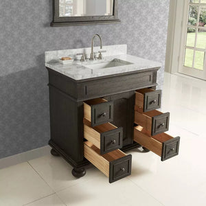 Fairmont Designs 1536-V36 Oakhurst 36" Vanity - Burnt Chocolate - Oakhurst 36 x 21-1/2 x 34-1/2 in. Floor Mount Vanity
