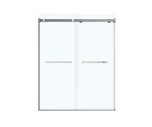 MAAX 136272-900-084-000 Duel 56-58 ½ x 70 ½-74 in. 8mm Bypass Shower Door for Alcove Installation with Clear glass in Chrome