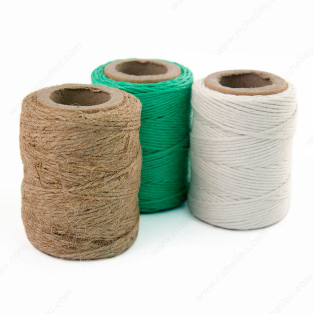 KingCord 411201BGQ2 Three-Pack Assortment of Jute, Cotton, and Polypropylene