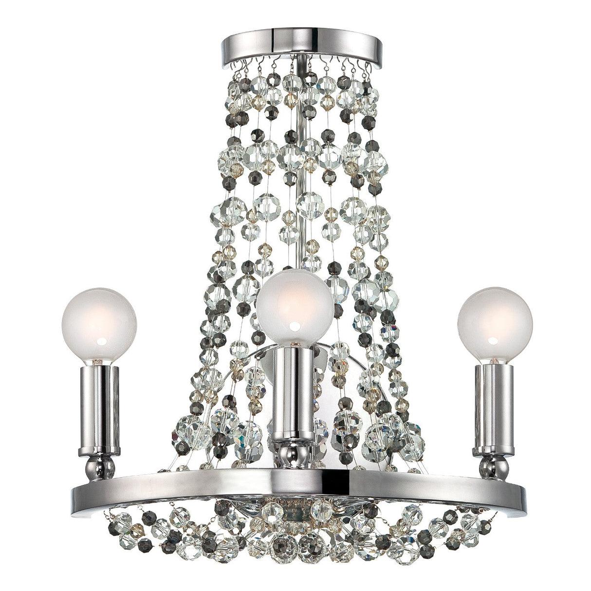 Channing 3 Light Hand Cut Crystal Polished Chrome Sconce 1542-CH-MWP