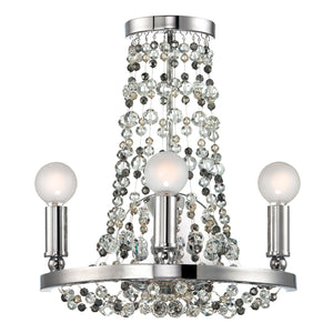 Channing 3 Light Hand Cut Crystal Chocolate Bronze Sconce 1542-CB-MWP
