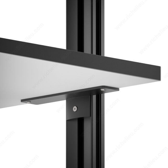 Richelieu 8725450010 LOGO III Wood Shelf & Drawer Unit Support, Aluminum Gray, 10