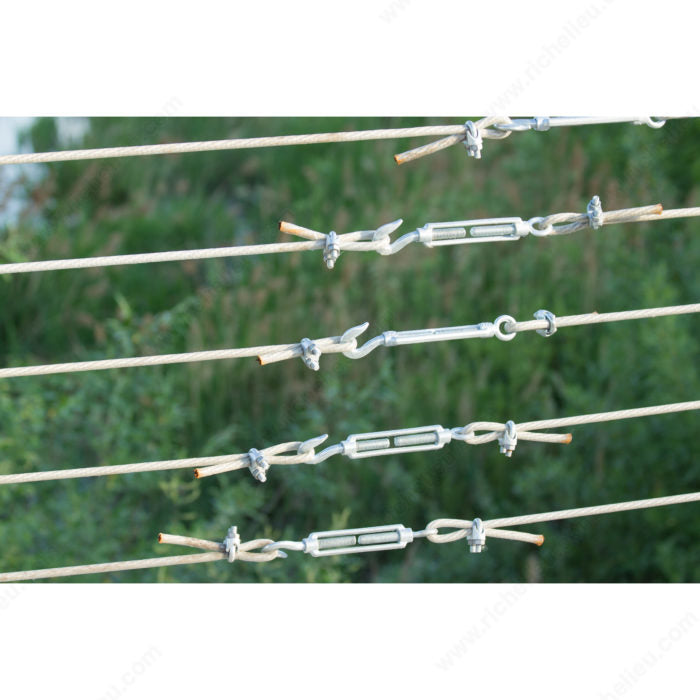 KingChain 179730 Galvanized Hook-Hook Long Turnbuckle, 4 1/2 in, 5/16 in