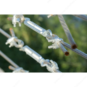 KingChain 179730 Galvanized Hook-Hook Long Turnbuckle, 4 1/2 in, 5/16 in