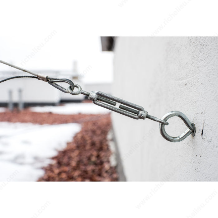 KingChain 179730 Galvanized Hook-Hook Long Turnbuckle, 4 1/2 in, 5/16 in