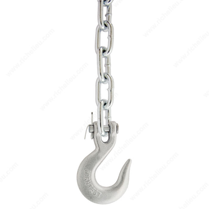 KingChain 116570 Zinc-Plated Grade 43 Clevis Slip Hook­, 1/4 in, 2.75 in, UPC Code / Bulk Pack, 3.95 in, 1 900 lb, 0.5 in