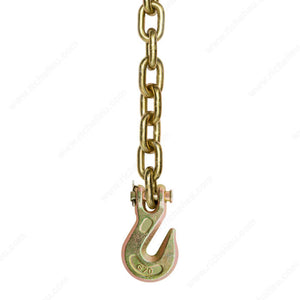 KingChain 115691 Grade 70 Gold Chromate Clevis Grab Hook­, 5/16 in, 2.12 in, Hang Card, 3.66 in, 4 700 lb, 0.59 in