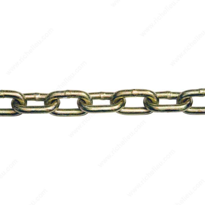 KingChain 426211 Grade 70 Gold Chromate Transport Chain, 5/16 in, 20 ft, Bag, 4 700 lb, 0.3 in