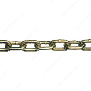 KingChain 426211 Grade 70 Gold Chromate Transport Chain, 5/16 in, 20 ft, Bag, 4 700 lb, 0.3 in