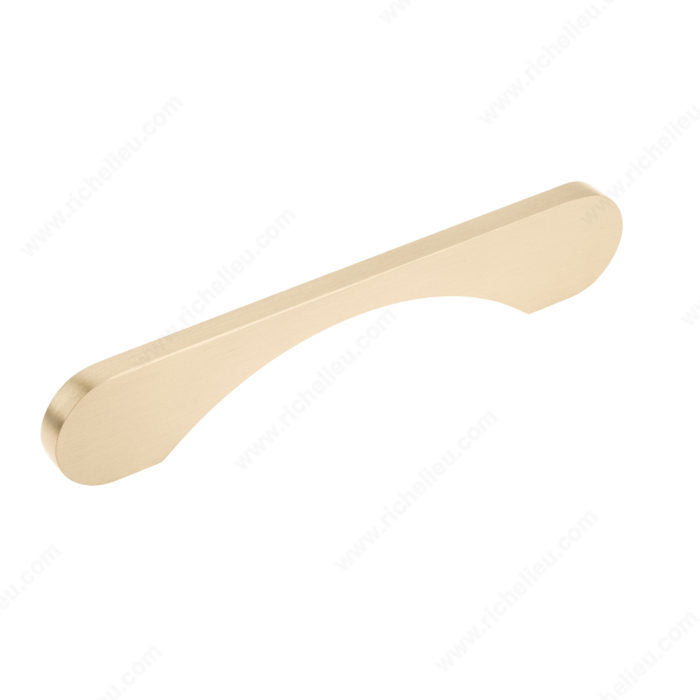 Richelieu 7303128161 Modern Metal Pull - 7303, Brushed Brass, 5 1/32 in, 7 3/32 in