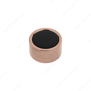 Richelieu 206540SOBRZ900 Modern Metal Knob - 2065, Matte Black / Shiny Oriental Bronze