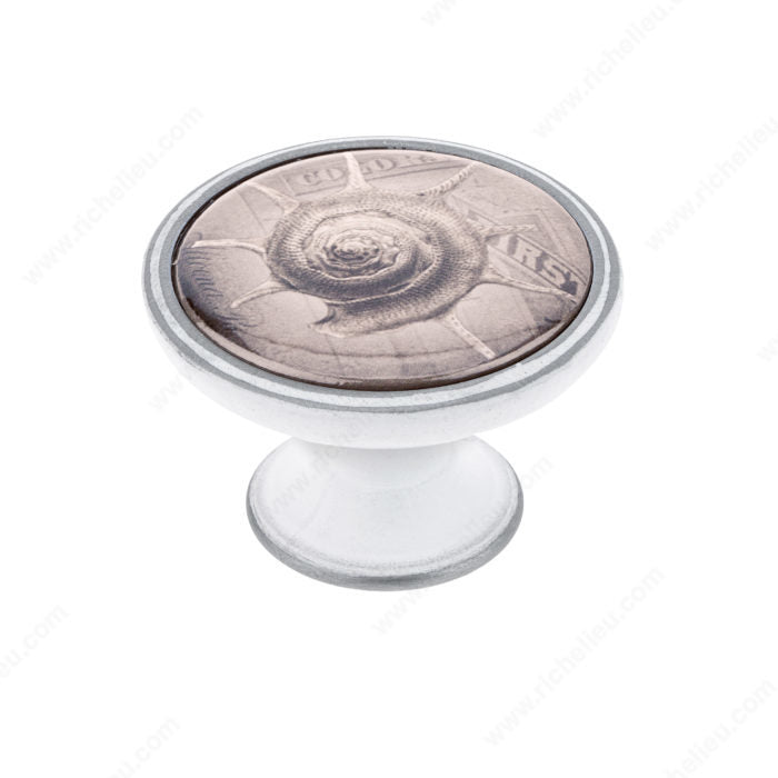 Richelieu BP55143713867 Metal and Plastic Knob - 5514, Shell 2