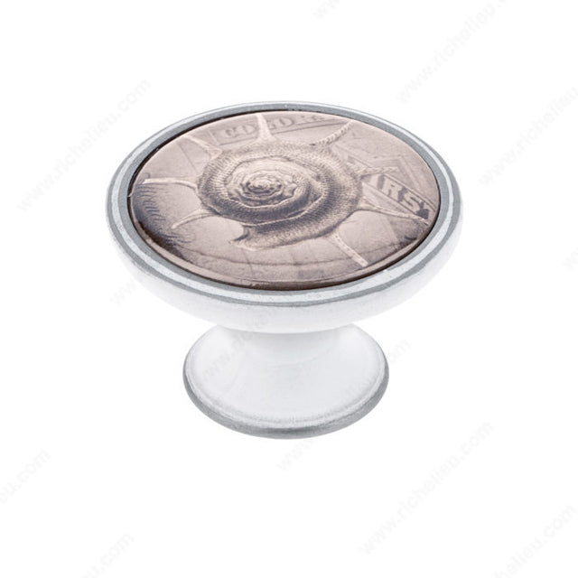 Richelieu BP55143713867 Metal and Plastic Knob - 5514, Shell 2