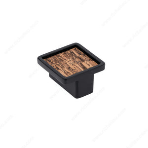 Richelieu BP5518389036 Modern Metal and Cork Knob - 5518, Black / Cork