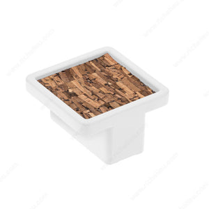 Richelieu BP5518380236 Modern Metal and Cork Knob - 5518, White / Cork