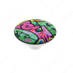 Richelieu BP762550376 Modern Plastic Knob - 7625, Graffiti