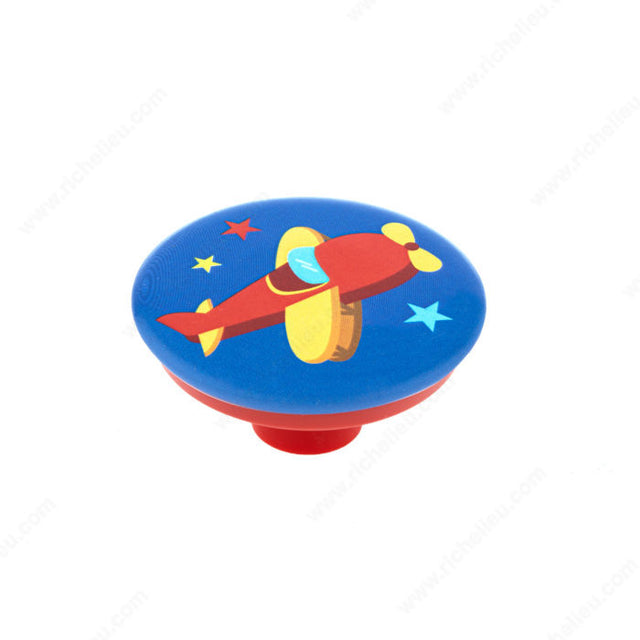 Richelieu BP762550377 Modern Plastic Knob - 7625, Plane