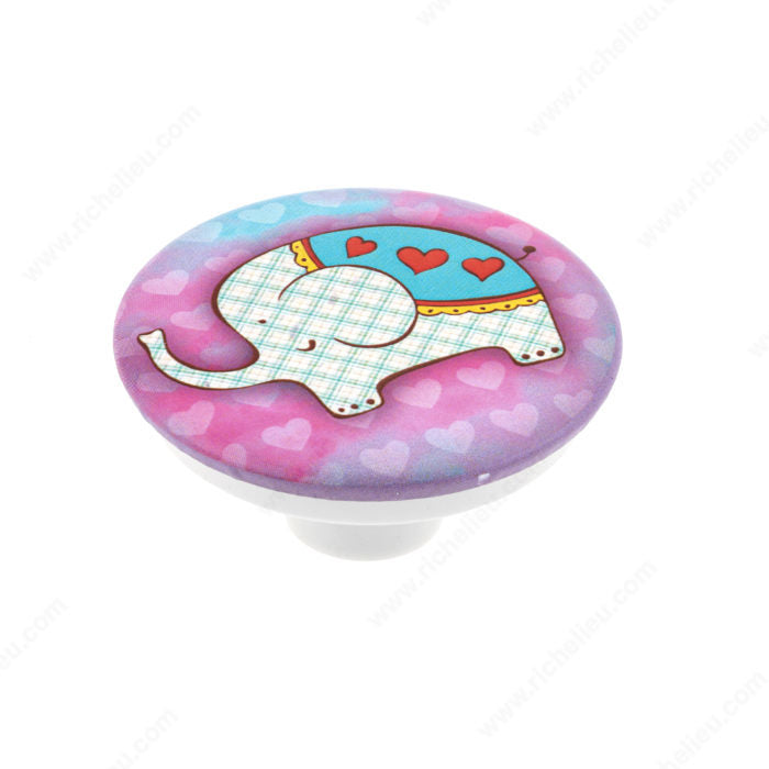 Richelieu BP762550379 Modern Plastic Knob - 7625, Elephant