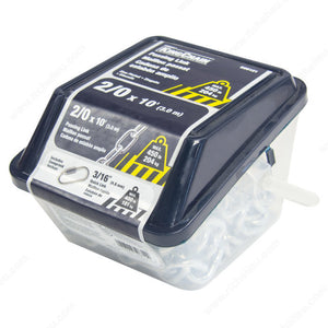 KingChain 506121 Zinc Passing Link Chain­ with 3/16 in (4.76 mm) Quick Link