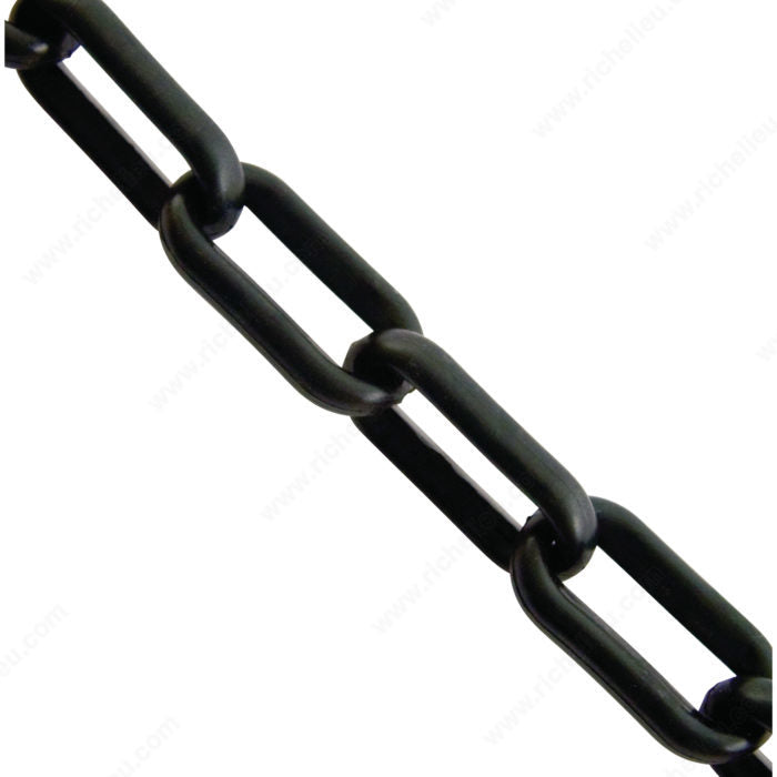 KingChain 544532 Plastic Chain, Black / N/A, #8, 65 ft, Reel