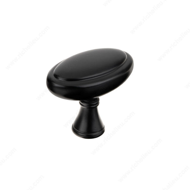 Richelieu BP79040900 Traditional Metal Knob - 7904, Matte Black