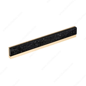 Richelieu 4315489090 Modern Terrazzo and Metal Pull - 4315, Black, 1 7/8 in, 2 7/16 in