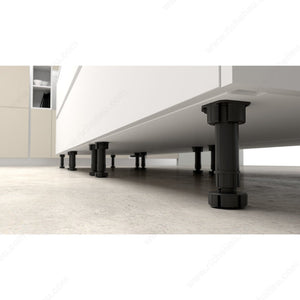 Richelieu 22010E1590 Kit of 100 mm (3 15/16") levelers with expandable dowel head for 25 cabinets, 19/32 in