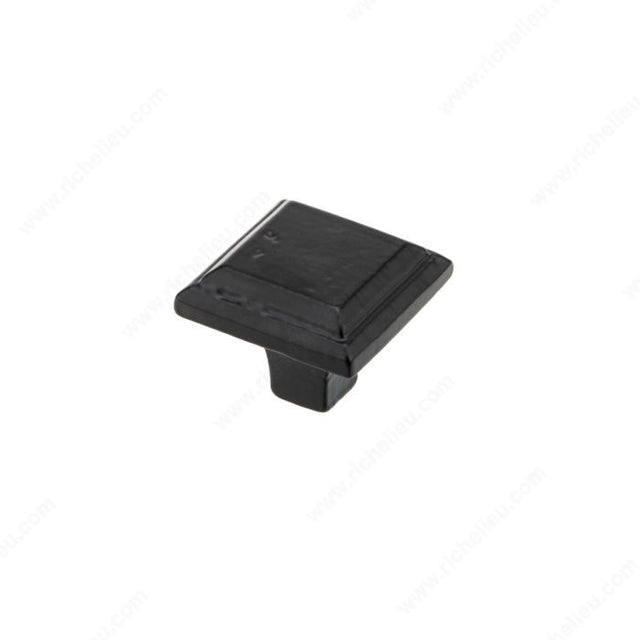 Richelieu 696538909 Traditional Forged Iron Knob - 6965, Matte Black Iron