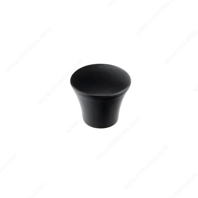 Richelieu 675535909 Traditional Forged Iron Knob - 6755, Matte Black Iron, 1 3/8 in, 25/32 in