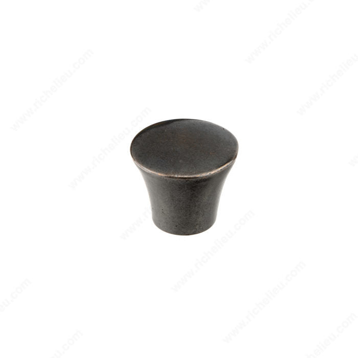 Richelieu 675555FB Traditional Forged Iron Knob - 6755, Florentine Bronze, 2 5/32 in, 1 3/16 in