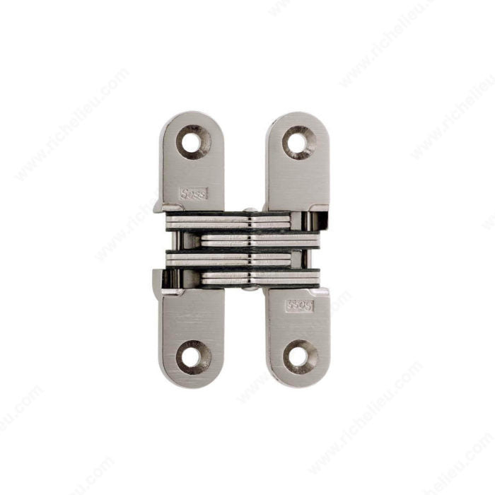 Soss 429208185 SOSS Concealed Steel Hinge - Model #208, Black / Satin Nickel