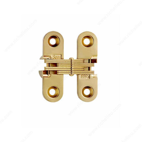 Soss 420203130 SOSS Concealed Steel Hinge - Model #203, Black / Brass