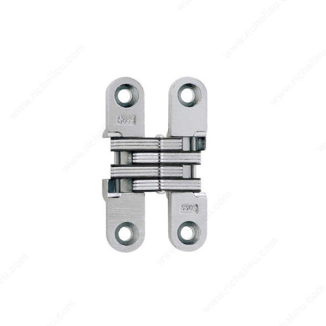 Soss 420204145 SOSS Concealed Steel Hinge - Model #204, Black / Satin Chrome
