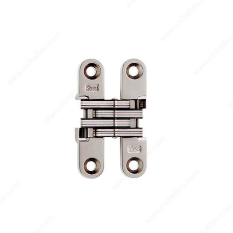Soss 420204180 SOSS Concealed Steel Hinge - Model #204, Nickel / Black