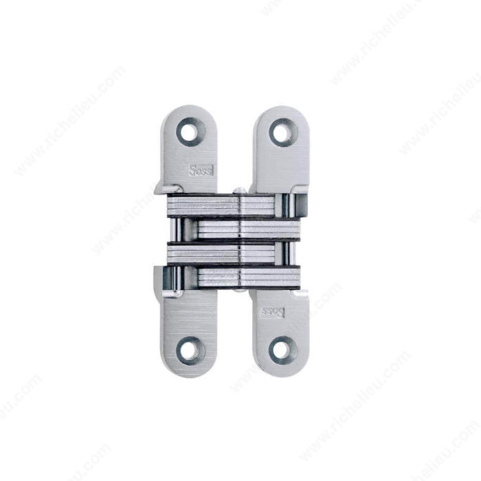 Richelieu 429212145 SOSS Concealed Steel Hinge - Model #212, Black / Satin Chrome