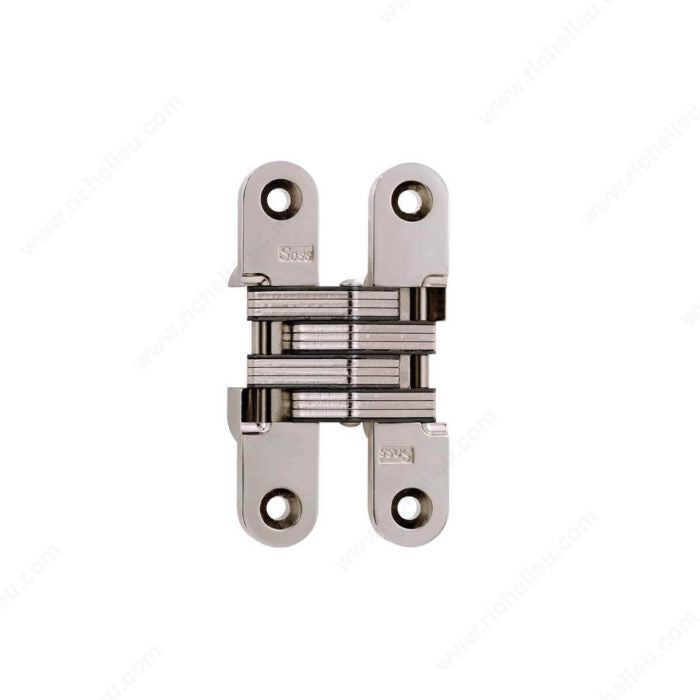Richelieu 429212180 SOSS Concealed Steel Hinge - Model #212, Nickel / Black