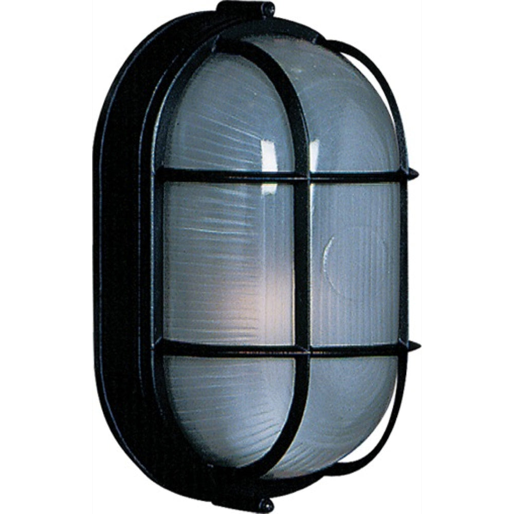 Marine Oval Outdoor Wall Light - Black / 8.25