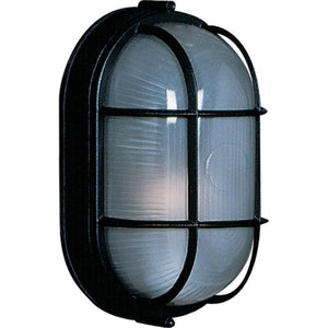 Marine Oval Outdoor Wall Light - Black / 8.25