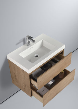 Blossom Assisi 30" Vanity - Eco-Friendly Modern Minimalist Design with Soft-Closing Drawers
