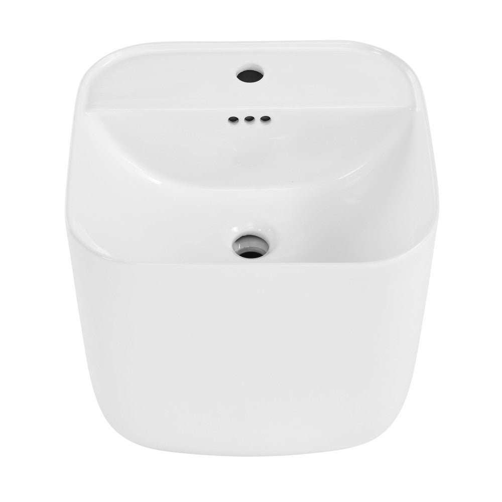 Carre 17.5" Wall-Mount Bathroom Sink