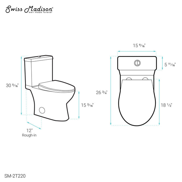 Cache Two-Piece Elongated Toilet Dual-Flush 1.1/1.6 gpf